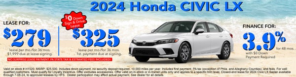 2024 Honda Civic LX Sedan